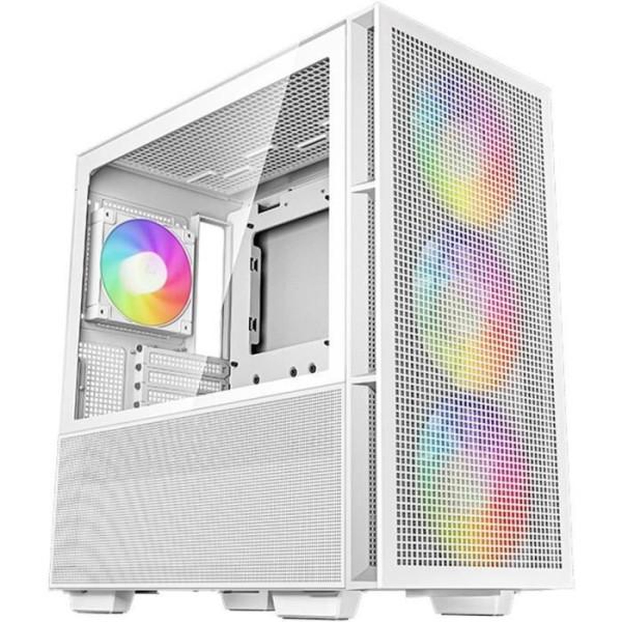 Deepcool Boitier PC sans alimentation - DEEPCOOL CH560 (Blanc) - Moyen tour - Format E-ATX - Ventilateurs A-RGB