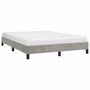 Voir la diapositive 4 : VIDAXL Cadre de lit sans matelas gris clair 140x200 cm velours