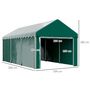 Voir la diapositive 3 : OUTSUNNY Carport tente de garage 3 x 6 m abri voiture exterieur avec 2 portes enroulables PE vert