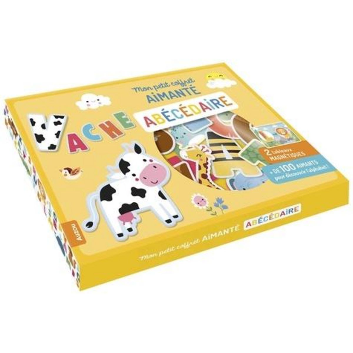 ABECEDAIRE. AVEC 2 TABLEAUX MAGNETIQUES ET + DE 100 AIMANTS POUR DECOUVRIR L'ALPHABET !, Wilmink Inga