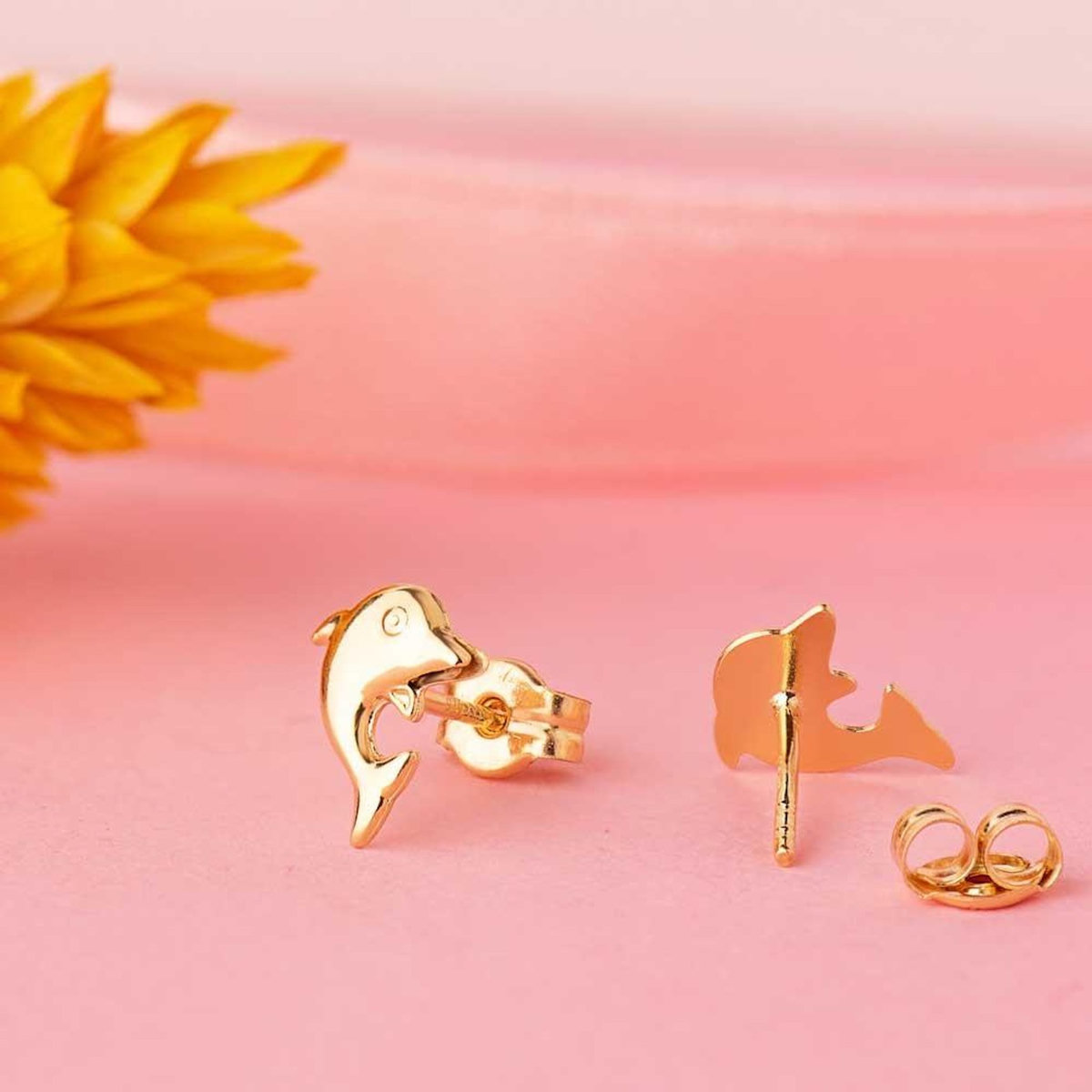 L'ATELIER D'AZUR Boucles d'Oreilles Or 18 Carats 750/000 Jaune - Dauphins