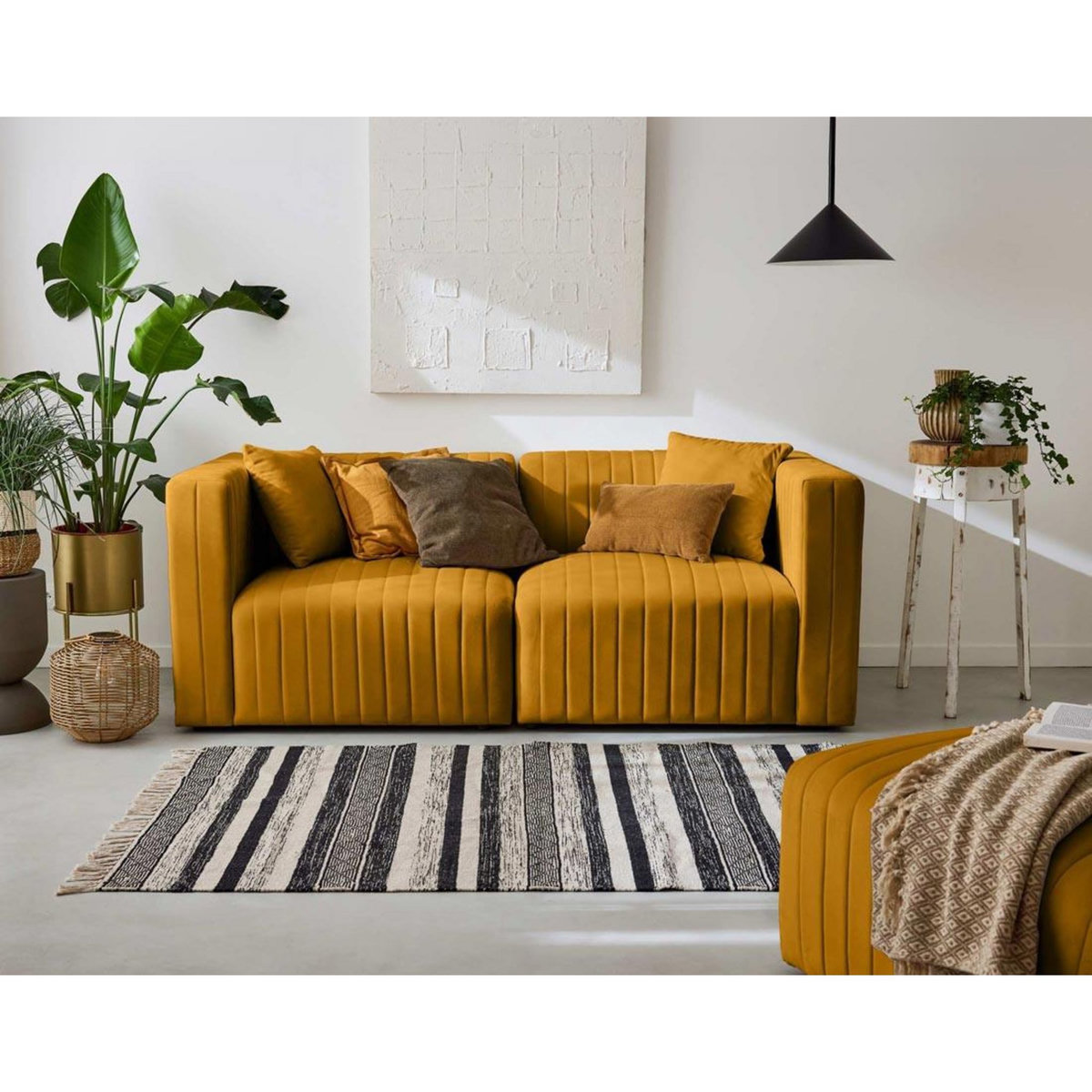 LISA DESIGN Nova - canapé modulable 2 places - en velours