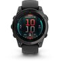 Voir la diapositive 1 : GARMIN Montre sport Fenix E 47mm Gris Acier bracelet noir