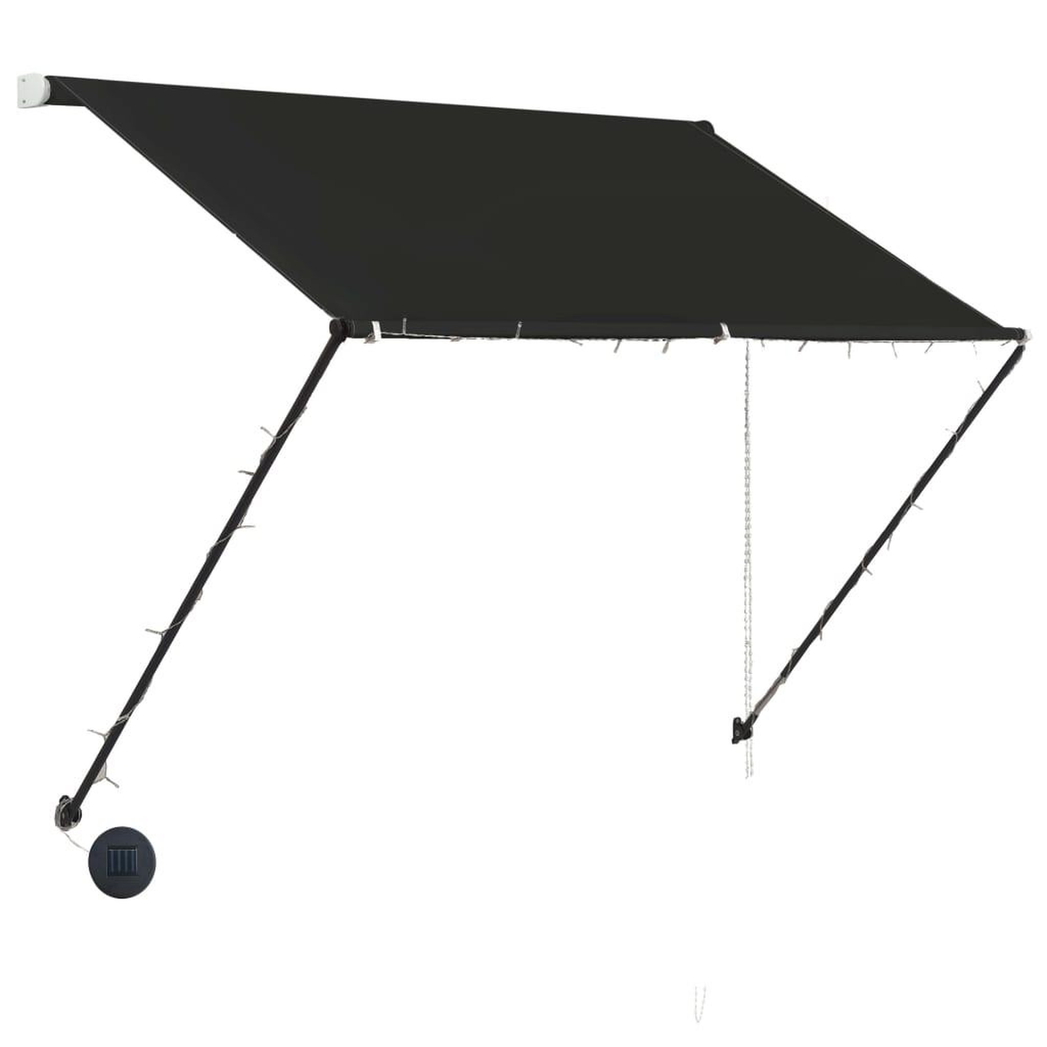 Voir la diapositive 3 : VIDAXL Auvent retractable avec LED 150x150 cm Anthracite
