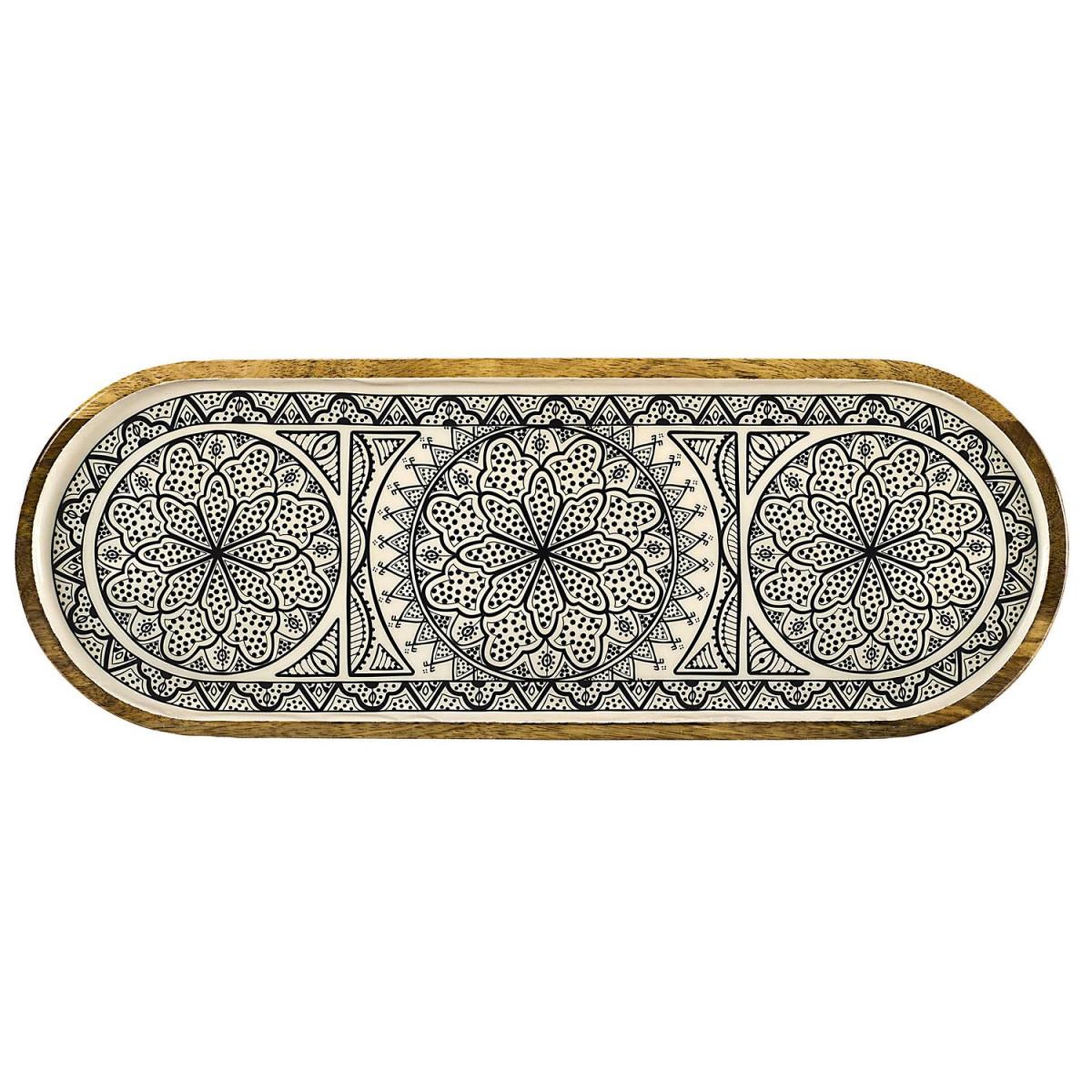Voir la diapositive 2 : The Home Deco Factory Plat de Présentation en Bois  Dune  50cm Noir