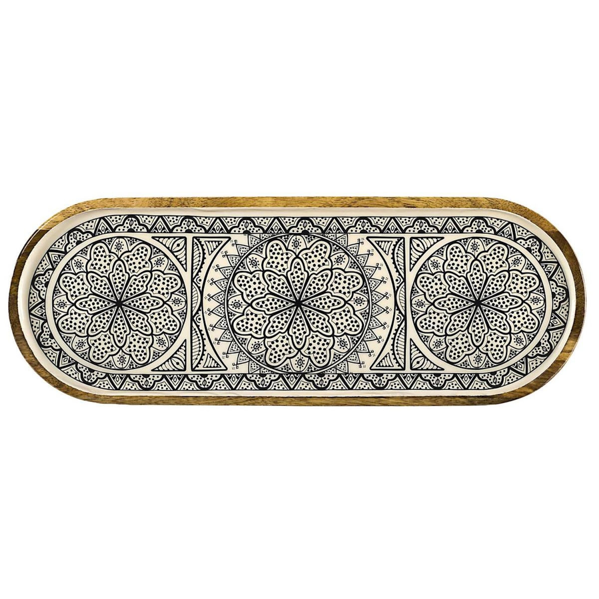 Paris Prix Plat de Présentation en Bois  Dune  50cm Noir