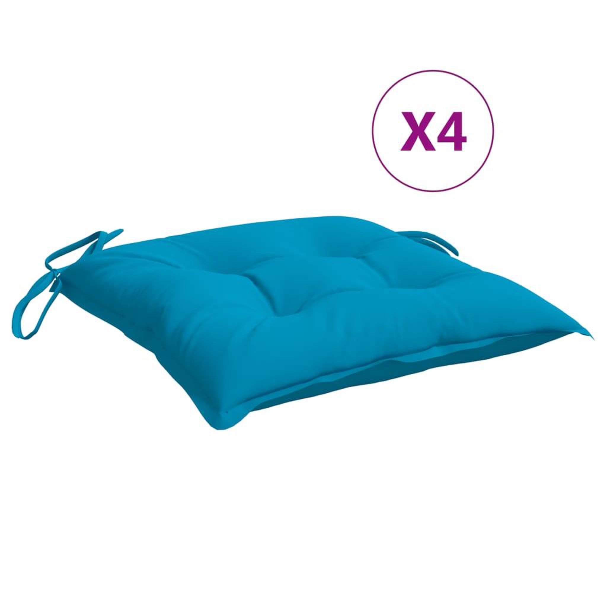 Voir la diapositive 2 : VIDAXL Coussins de palette lot de 4 bleu clair 50x50x7 cm tissu oxford