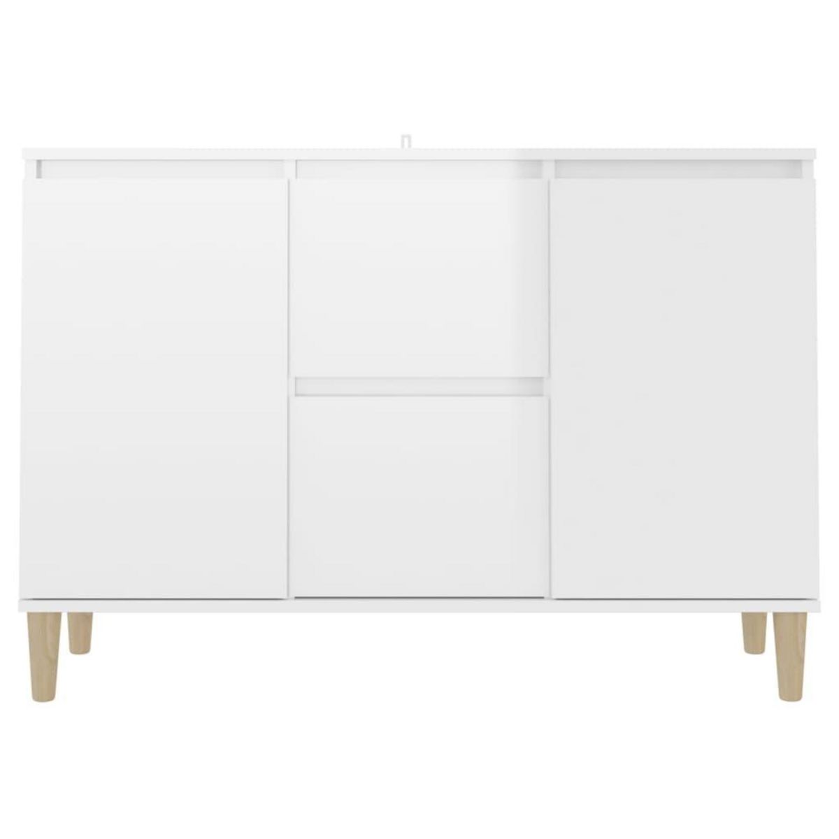 VIDAXL Buffet blanc brillant 101x35x70 cm bois d'ingenierie