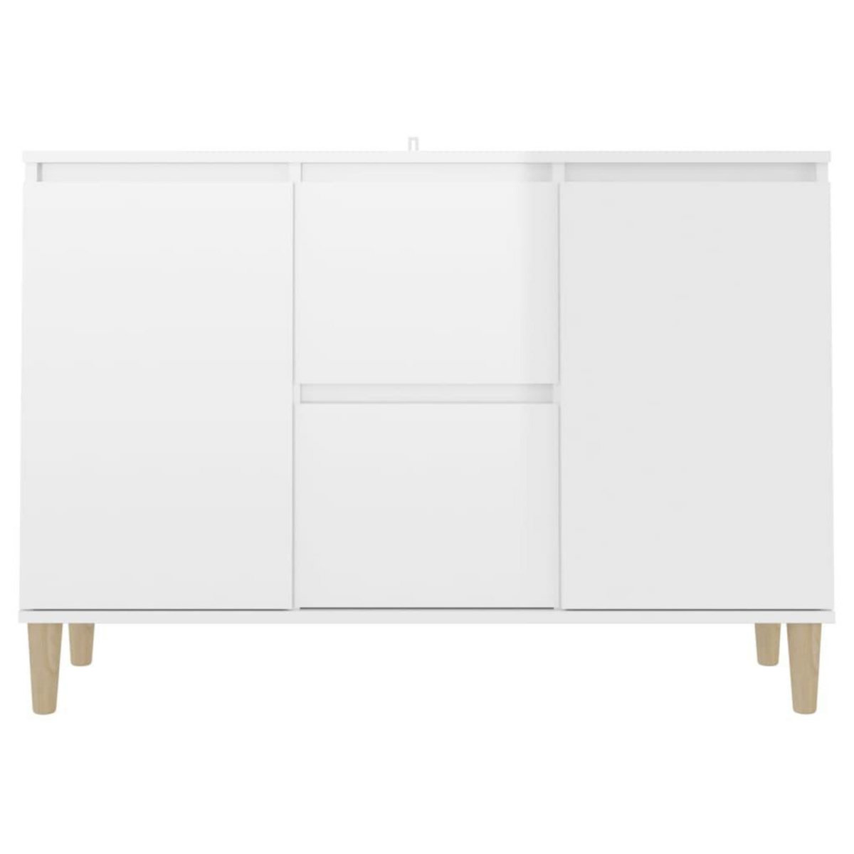 VIDAXL Buffet blanc brillant 101x35x70 cm bois d'ingenierie