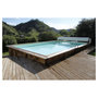 Voir la diapositive 4 : UBBINK Piscine hors sol bois rectangulaire - 350x650x140cm -  Liner Beige- LINEA