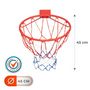 Voir la diapositive 3 : BUMBER Arceau de Basket-Ball mural MALIBU Diamètre 45 cm et filet – fixation murale incluse