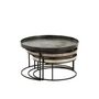 Voir la diapositive 3 : Paris Prix Lot de 3 Tables Gigognes  Gold  80cm Noir