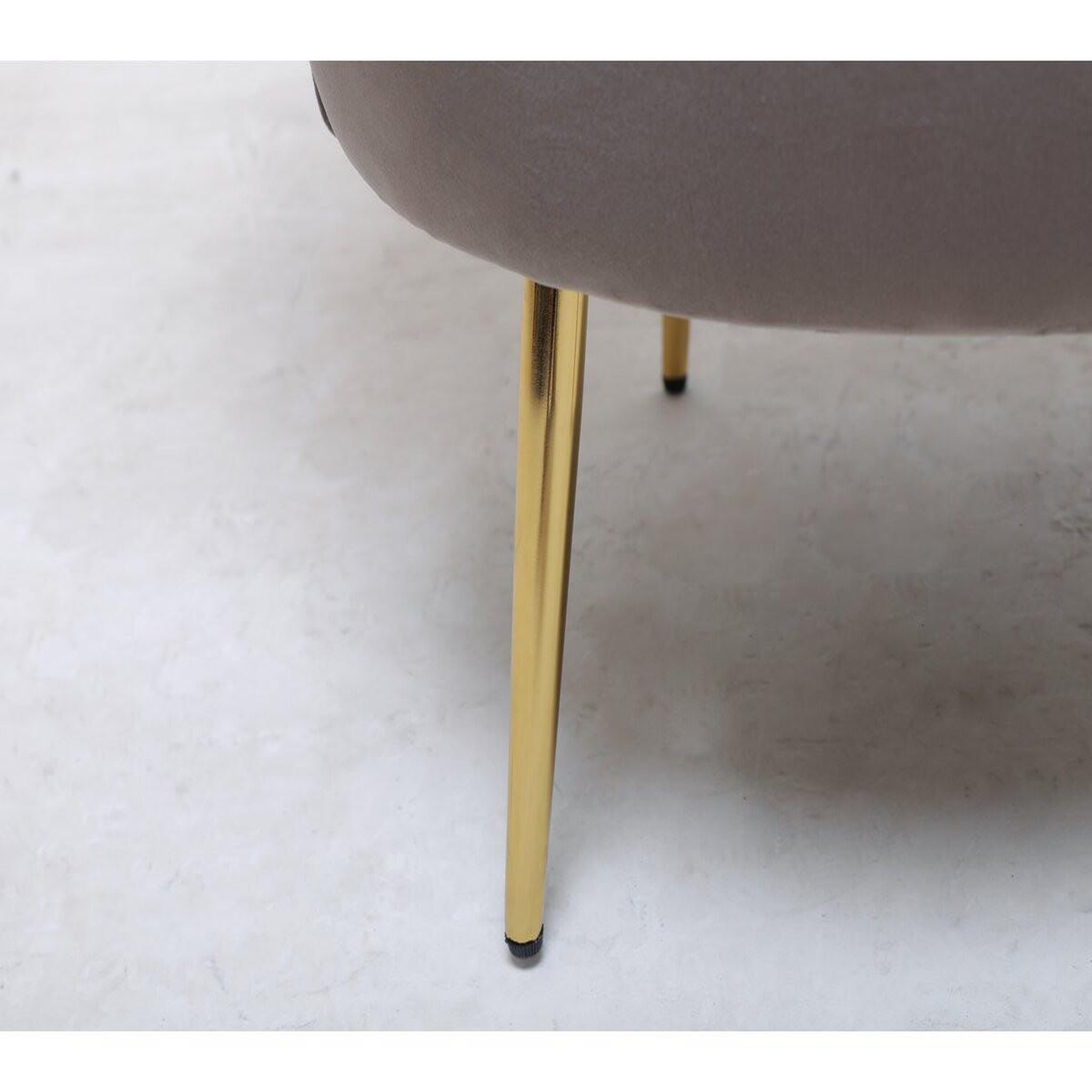 Voir la diapositive 4 : Habitat et Jardin Fauteuil en velours  Floria  - 75 x 68 x 77.5 cm - Gris