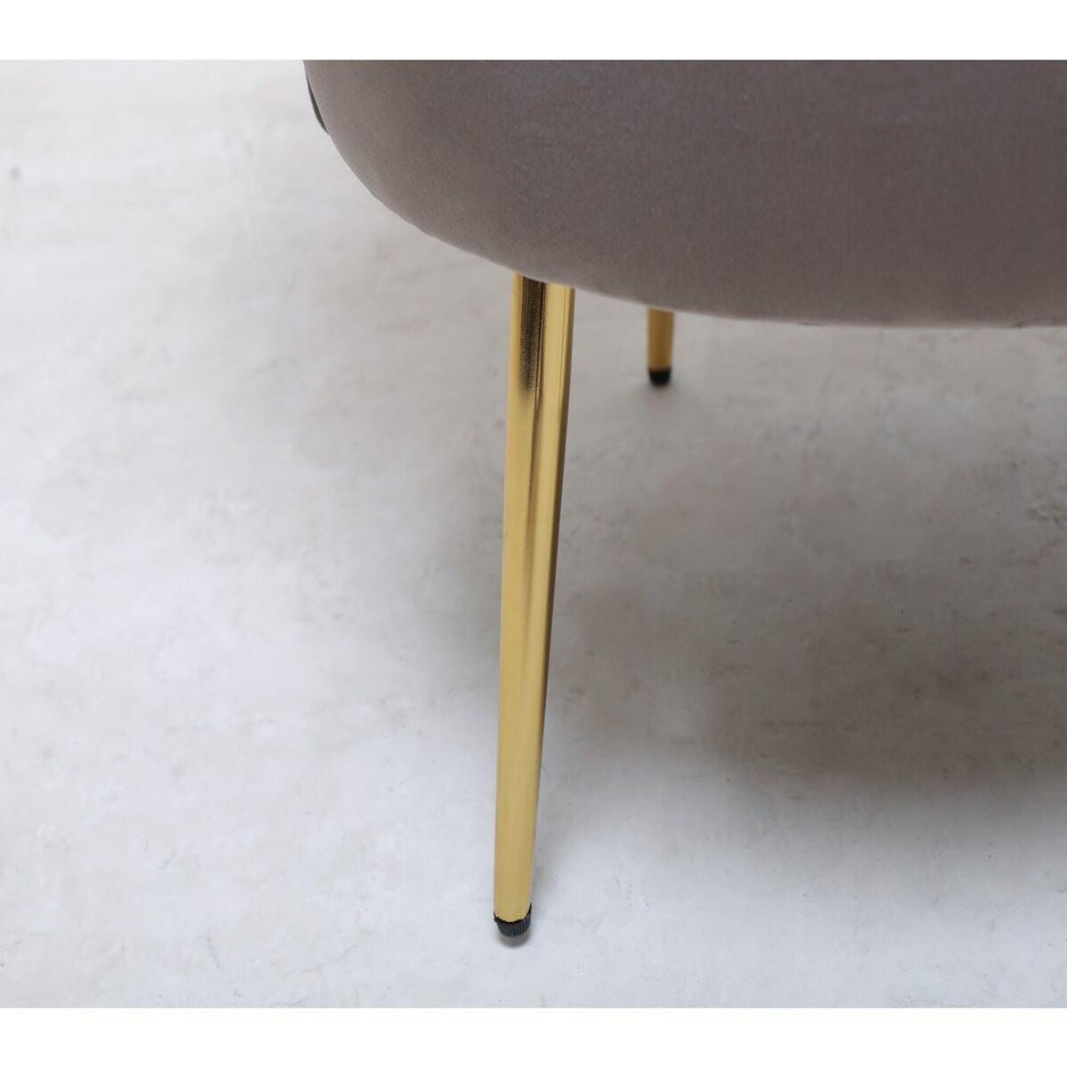 Habitat et Jardin Fauteuil en velours  Floria  - 75 x 68 x 77.5 cm - Gris