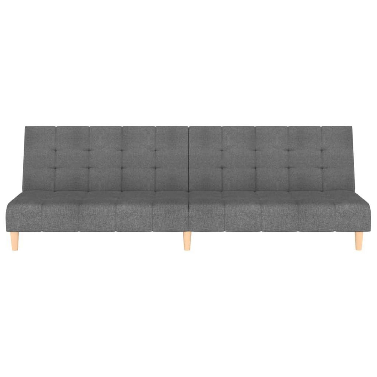 VIDAXL Canape-lit a 2 places gris clair tissu