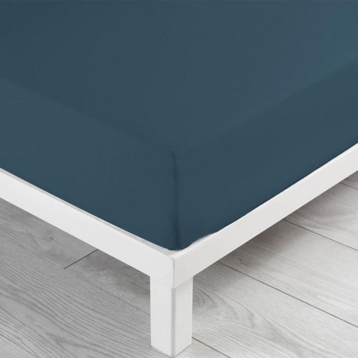 Paris Prix Drap Housse  Lina  90x190cm Bleu Nuit