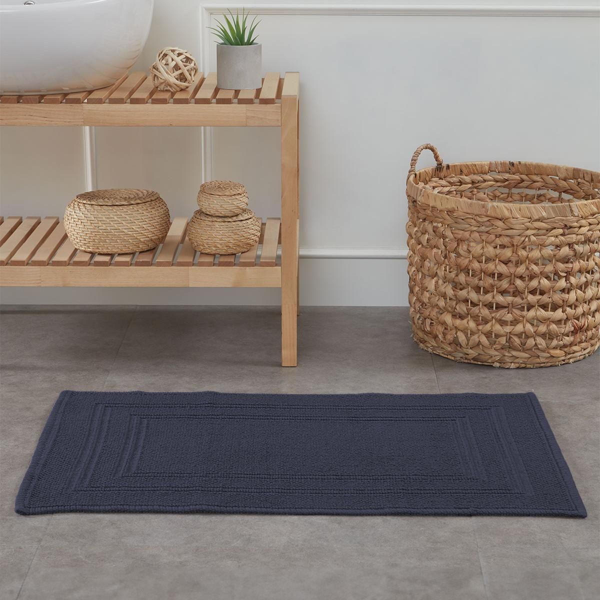 Sensei Maison Tapis en coton antidérapant 1350 g/m² PUNTO PLAIN