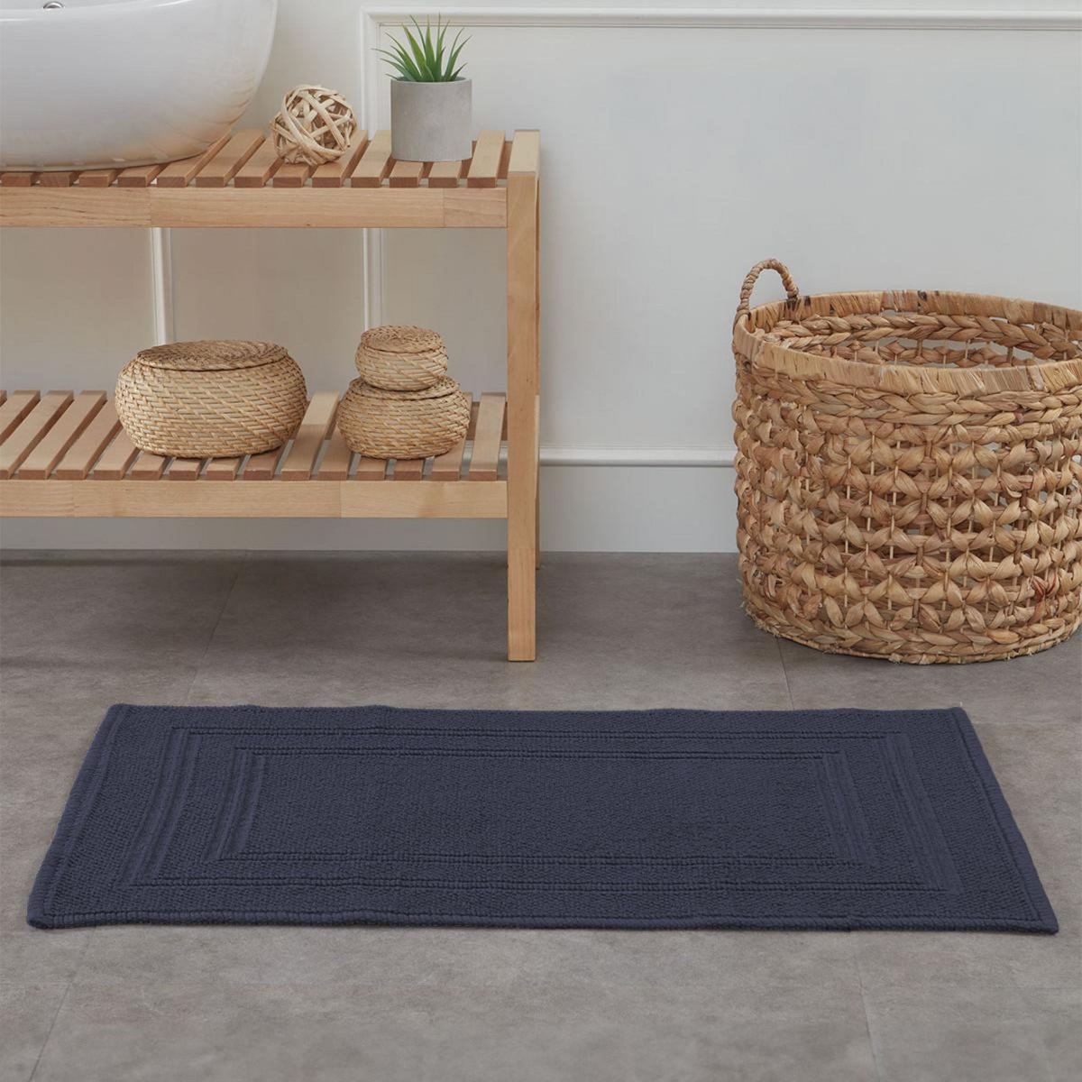 Sensei Maison Tapis en coton antidérapant 1350 g/m² PUNTO PLAIN