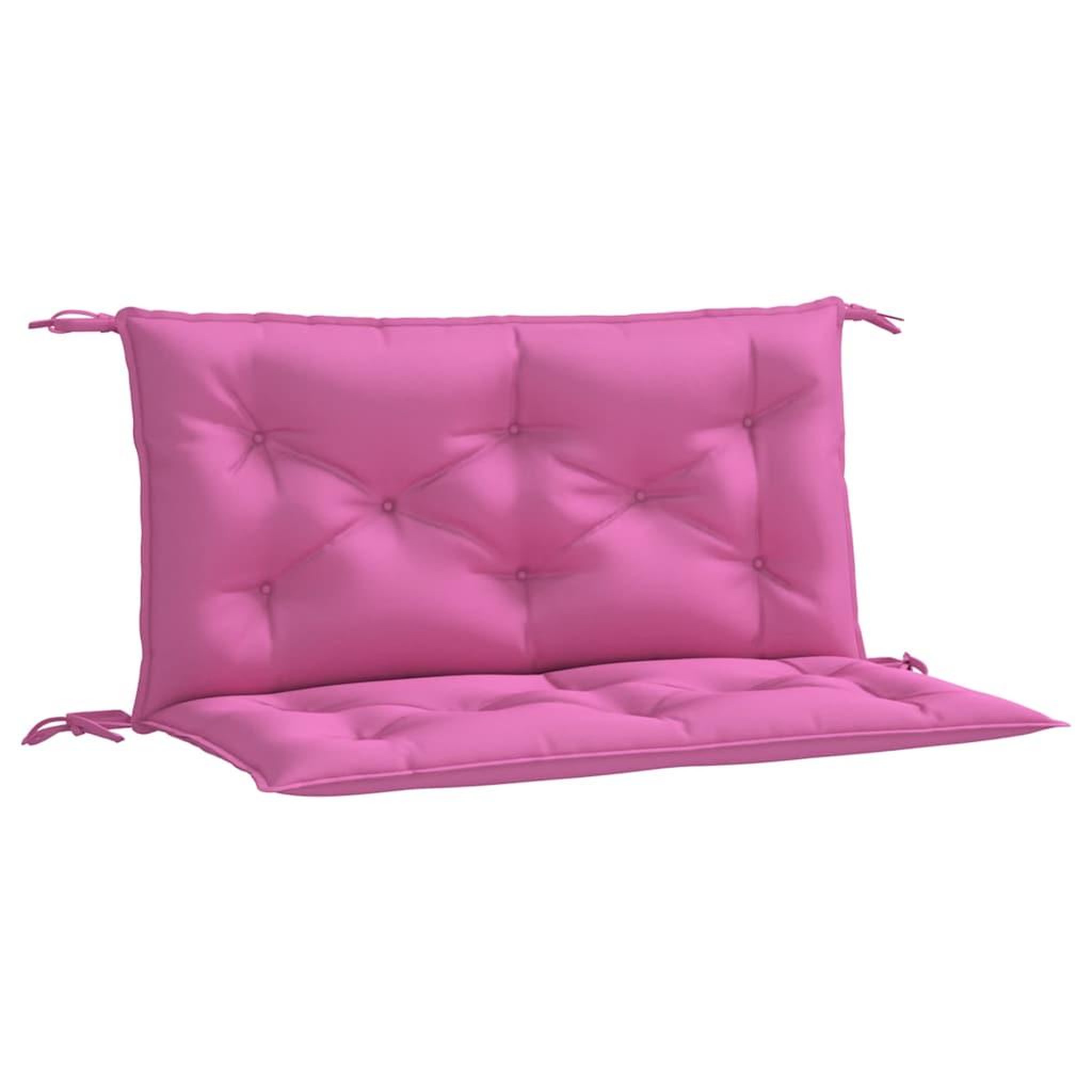 Voir la diapositive 2 : VIDAXL Coussins de banc de jardin lot de 2 rose 100x50x7 cm tissu