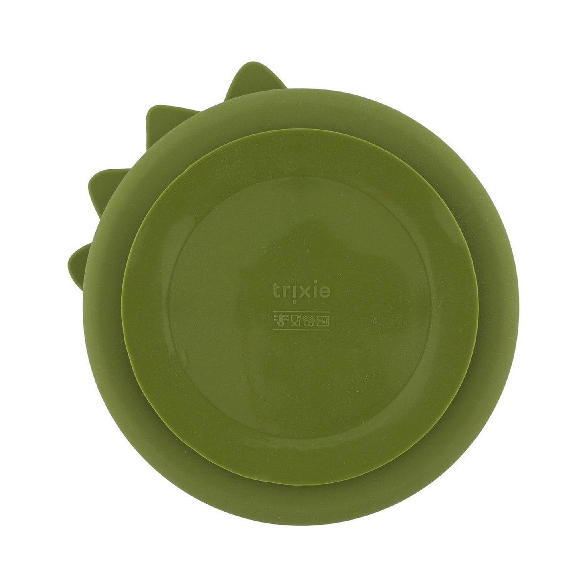 Voir la diapositive 2 : Trixie Assiette avec ventouse en silicone et compartiments - mr. Dino