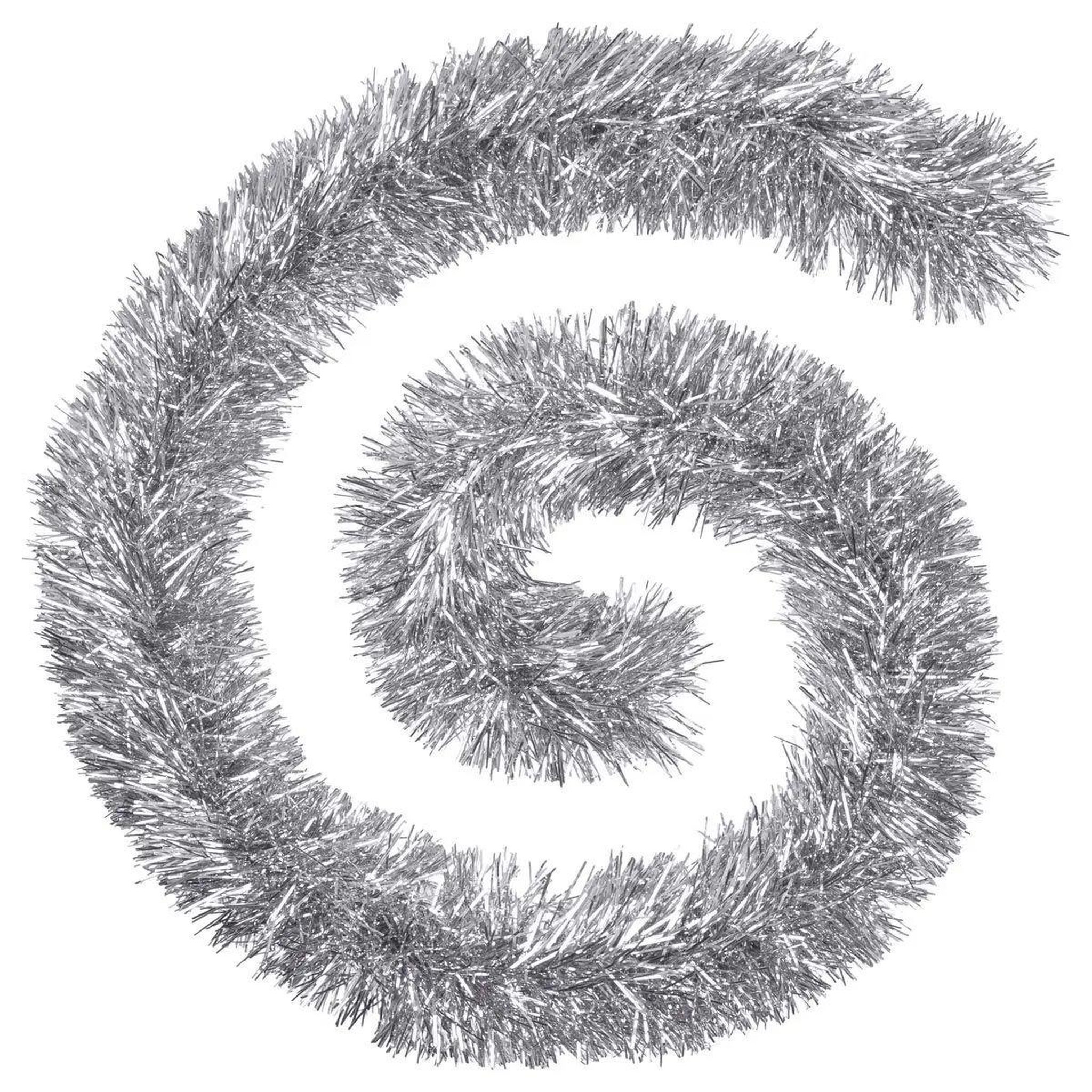 ATMOSPHERA Guirlande de noël  maison  200cm argent & blanc