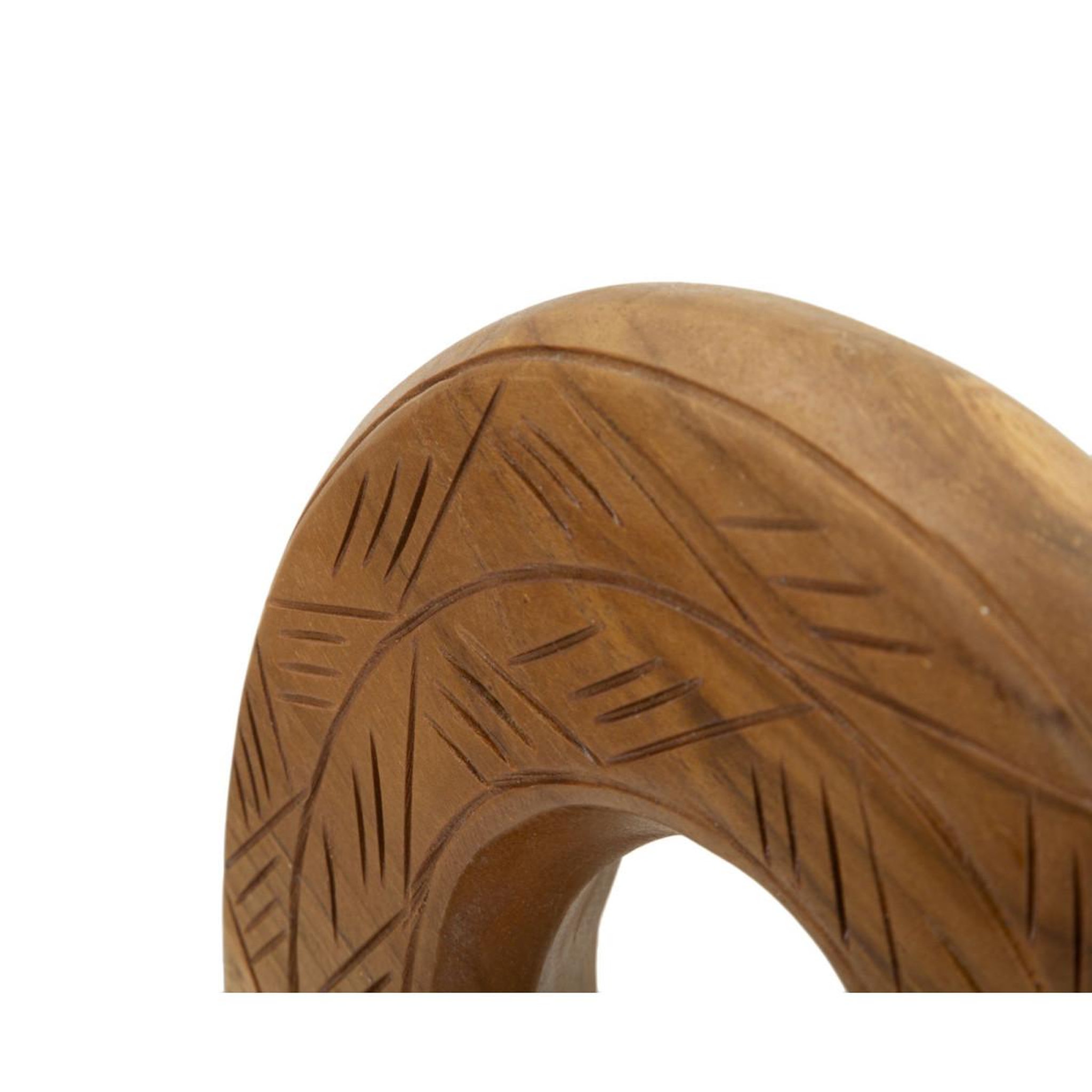 Voir la diapositive 6 : Paris Prix Objet déco rond en teck  dorat  28cm naturel