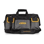 VITO Sac à outils 35L 8 Poches 17 compartiments Charge 25Kg Base rigide Fond étanche Bandoulière Confort VITO