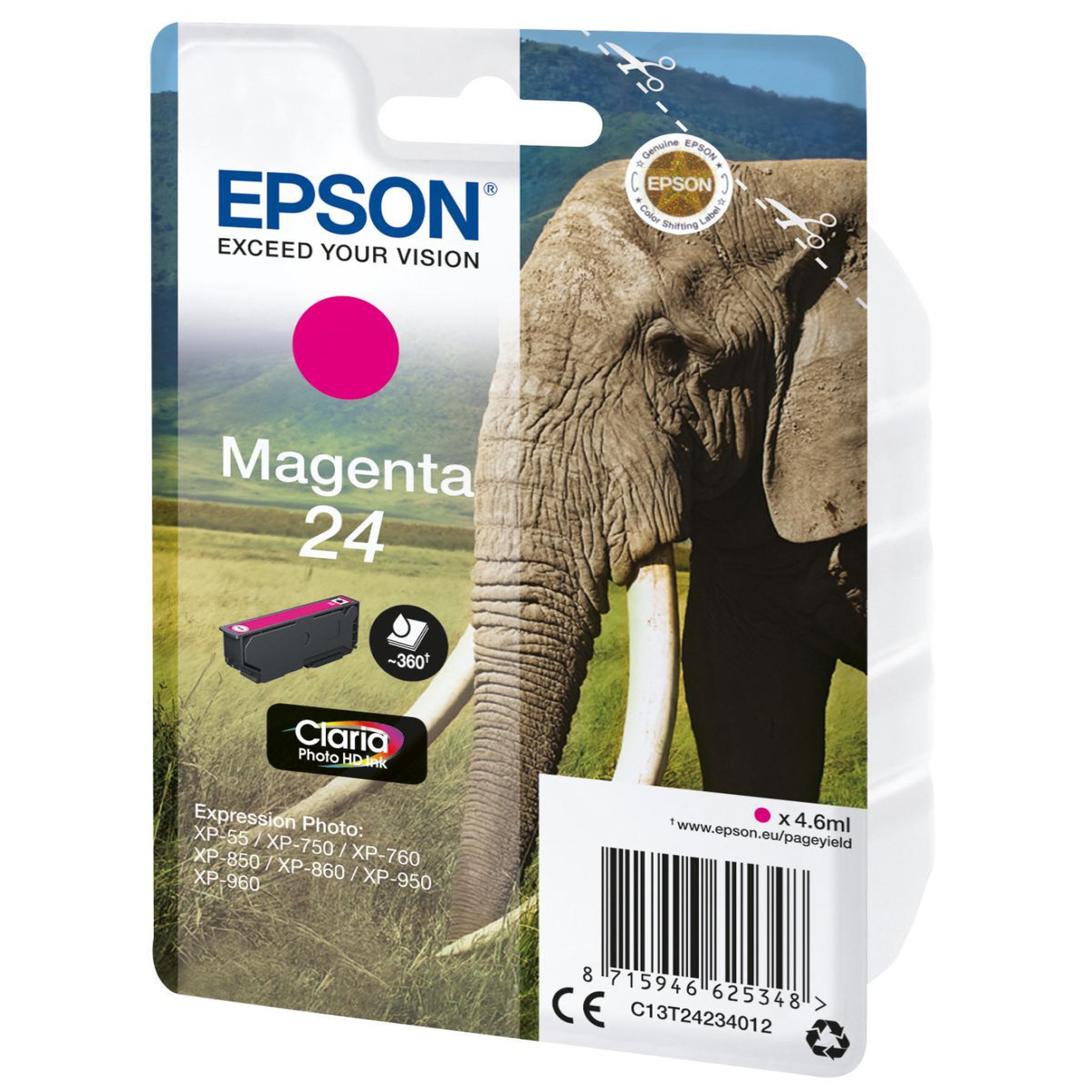 Voir la diapositive 3 : Epson Epson elephant c13t24234022 cartouche d'encre 1 pièce(s) original magenta