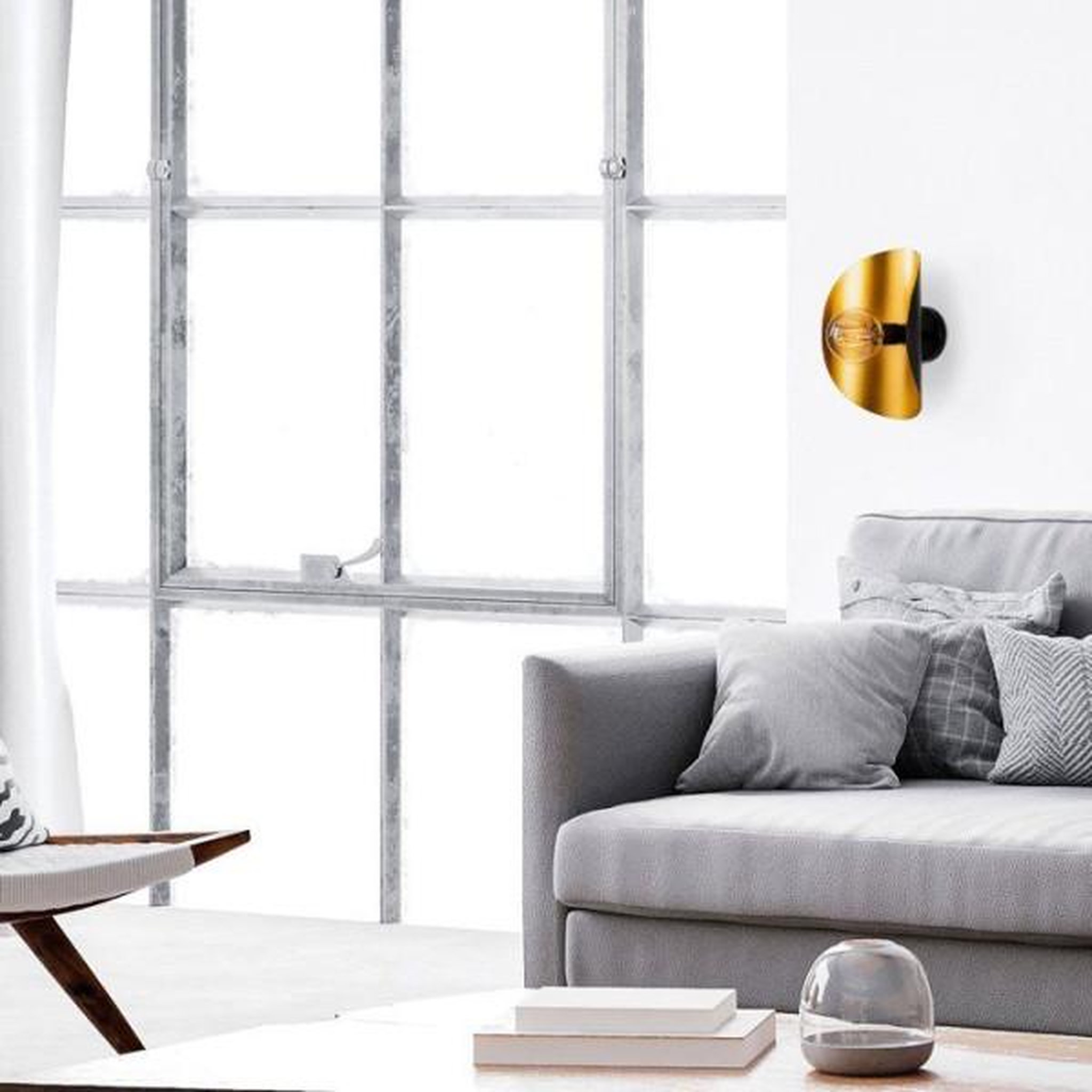 Voir la diapositive 2 : MARKET24 Applique murale black gold - noir et or - design chic - finition premium