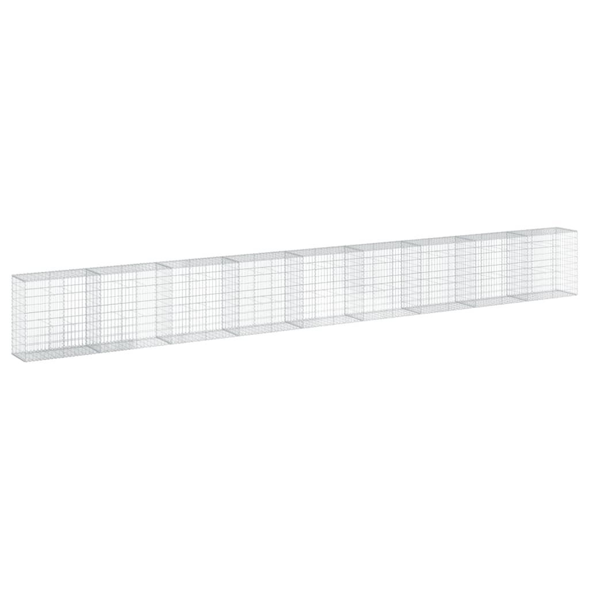 Voir la diapositive 2 : VIDAXL Panier gabion avec couvercle 900x50x100 cm fer galvanise