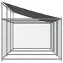 Voir la diapositive 5 : VIDAXL Cage pour chien avec toit et portes gris 6x2x2m acier galvanise