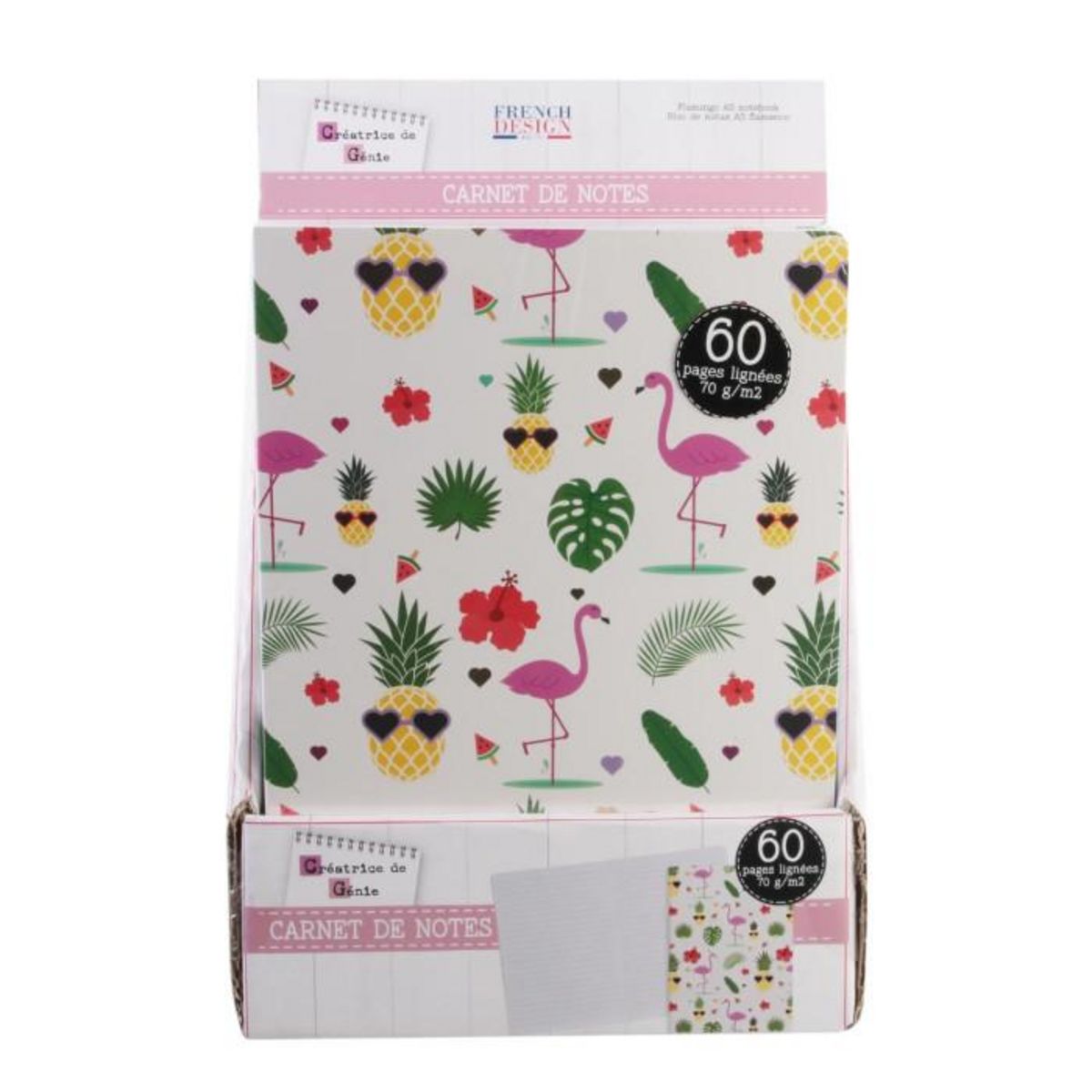 Paris Prix Carnet de Notes  Flamant  14x21cm Multicolore