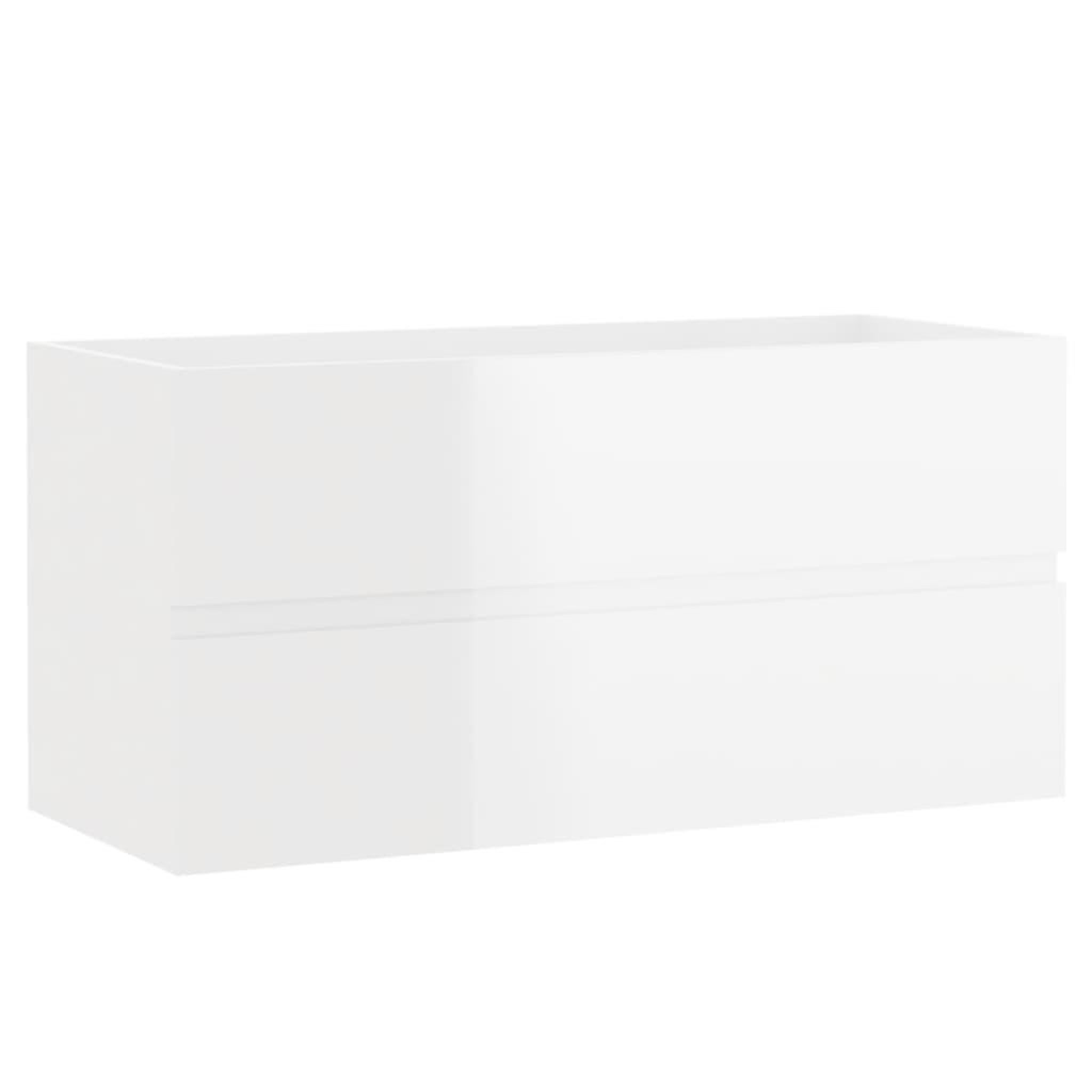 Voir la diapositive 3 : VIDAXL Armoire d'evier avec lavabo integre Blanc brillant