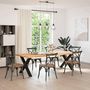 Voir la diapositive 2 : VIDAXL Pieds de table a manger forme de X 2 pcs noir 90x(72-73) cm