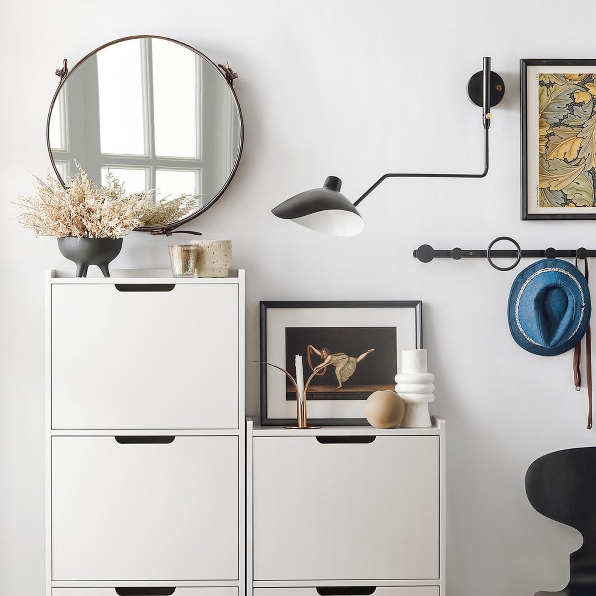 Voir la diapositive 4 : SOBUY SoBuy - Meuble À Chaussures 3 portes - Minimaliste - FSR151-H