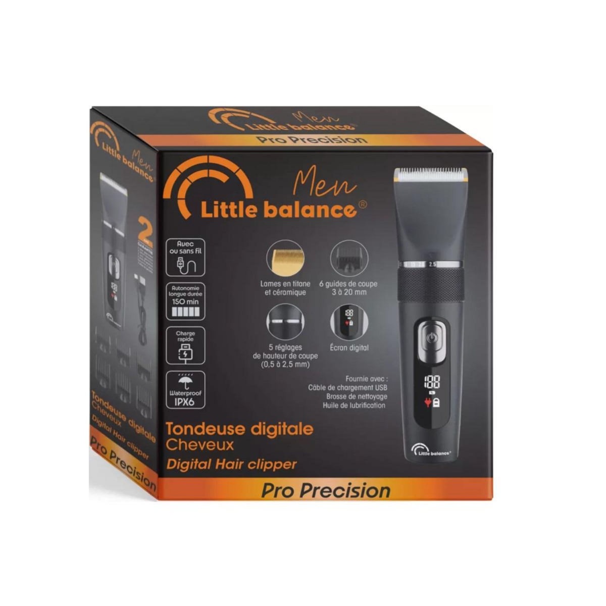 LITTLE BALANCE Tondeuse à cheveux rechargeable - 8788