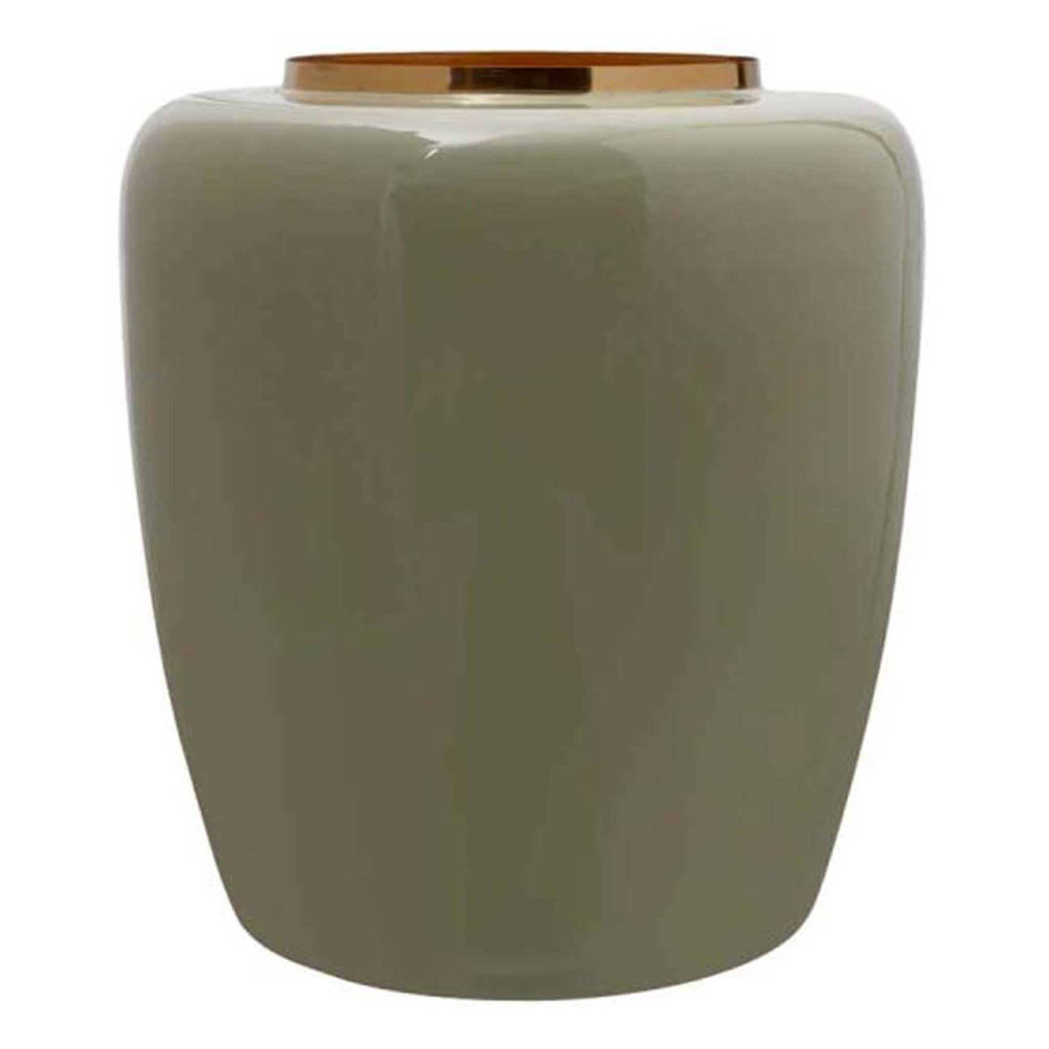 Voir la diapositive 1 : Paris Prix Vase design en métal  artisse  36cm menthe & or