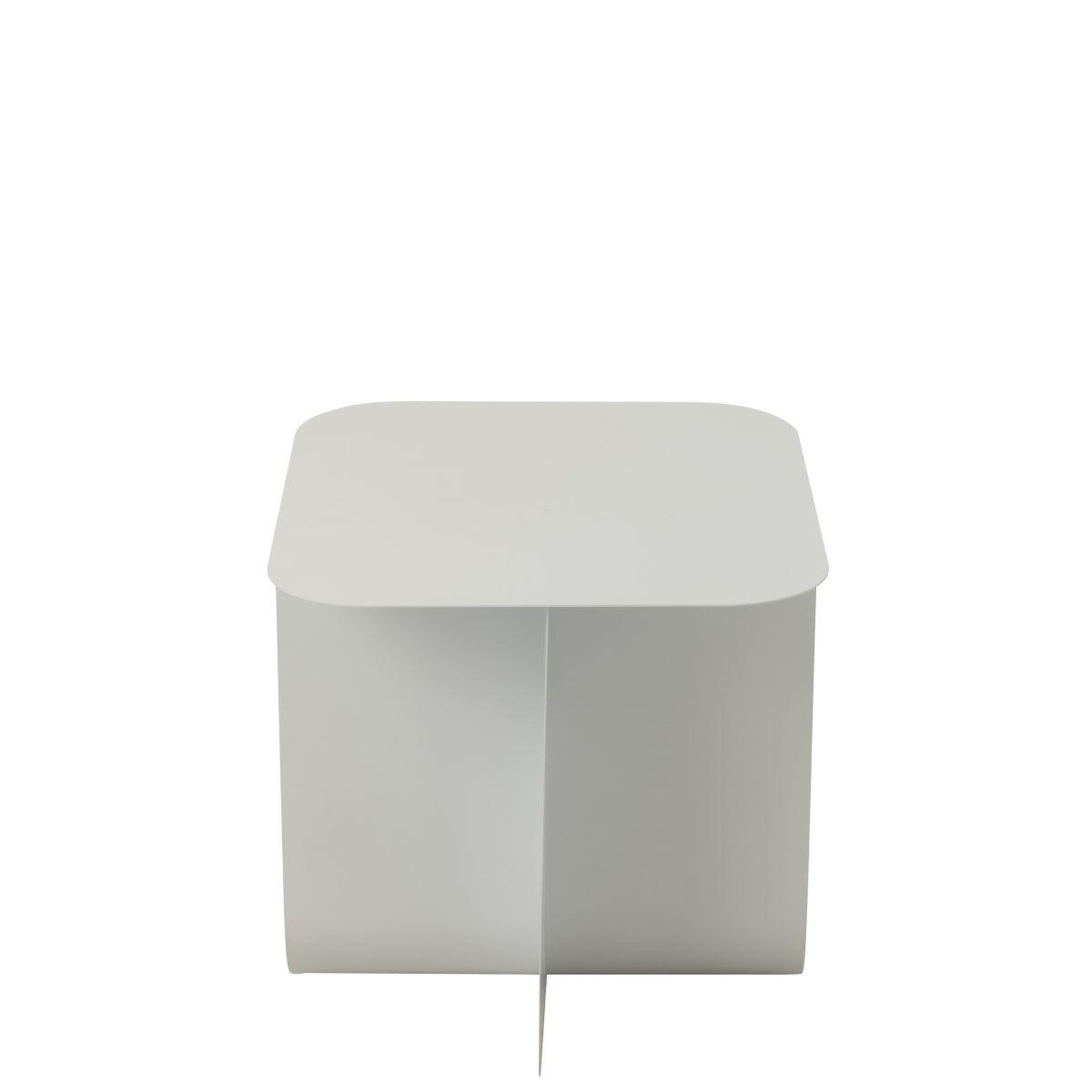 Voir la diapositive 3 : J-LINE Table d'Appoint Carrée en Métal  Reva  39cm Blanc