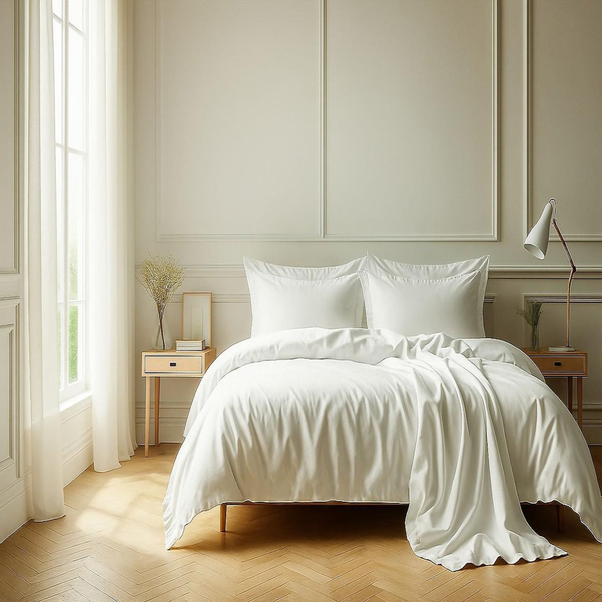 Home collection Parure housse de couette 100% coton 57fils