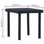 Voir la diapositive 5 : VIDAXL Table a the de jardin Noir 40x40x40 cm Resine tressee