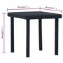 Voir la diapositive 5 : VIDAXL Table a the de jardin Noir 40x40x40 cm Resine tressee