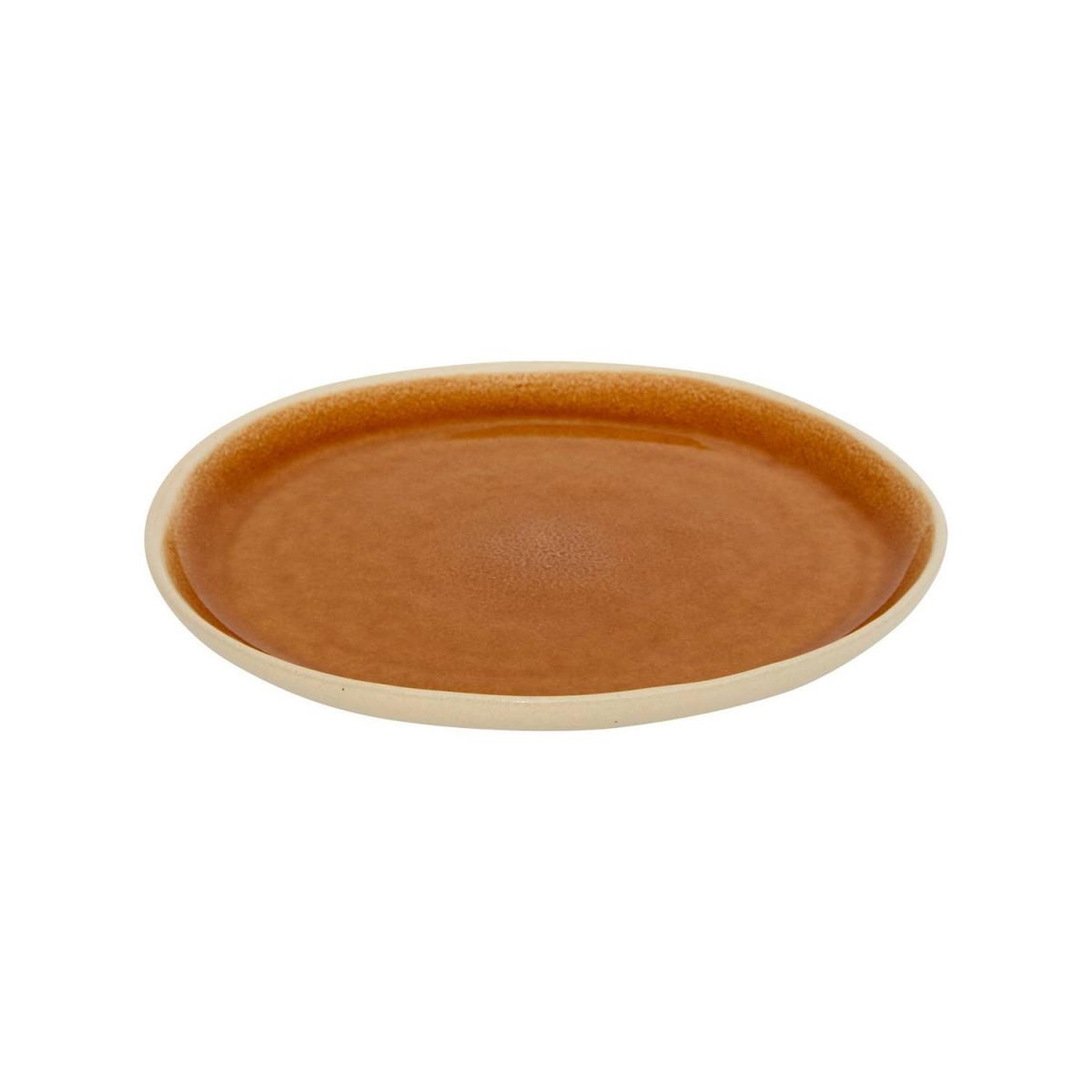Voir la diapositive 2 : SECRET DE GOURMET Lot de 6 assiettes à dessert en faïence  wonja  21cm ocre