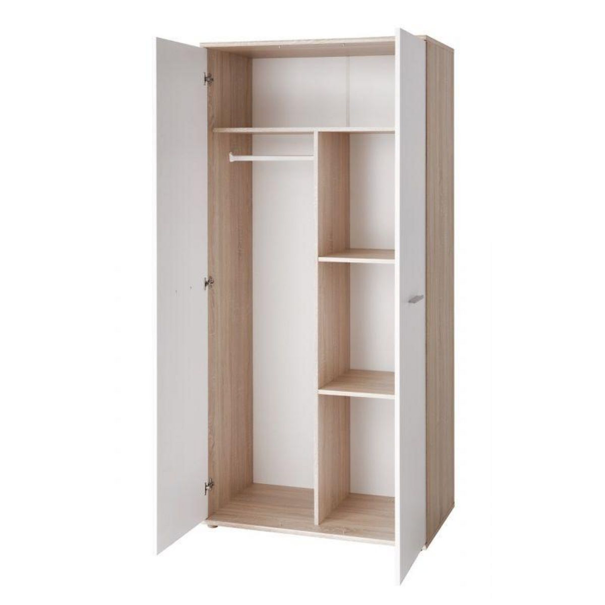 Paris Prix Armoire 2 Portes  Dino  191cm Blanc & Chêne