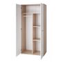 Voir la diapositive 2 : Paris Prix Armoire 2 Portes  Dino  191cm Blanc & Chêne