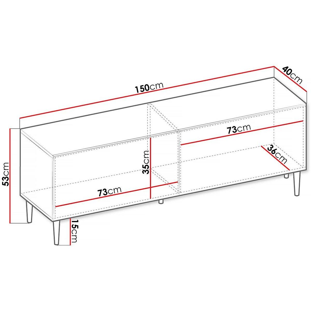 Habitat et Jardin Meuble TV  Nokomo   - 150  X 53  X 40 cm- Blanc