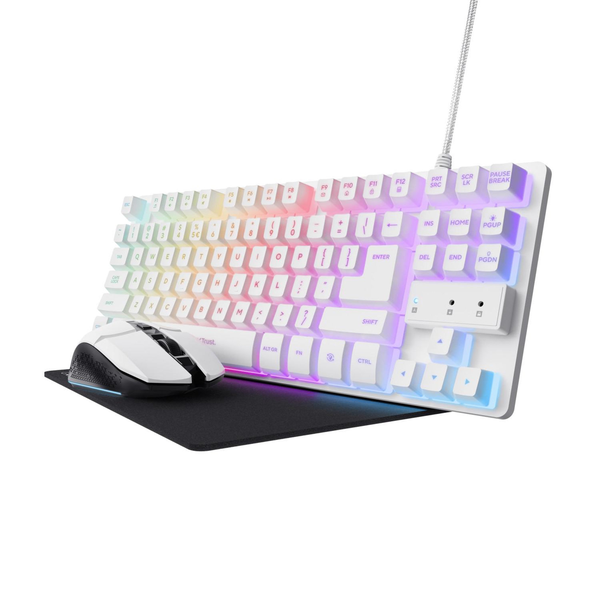 Trust Trust gxt 794w clavier souris incluse usb qwerty italien blanc
