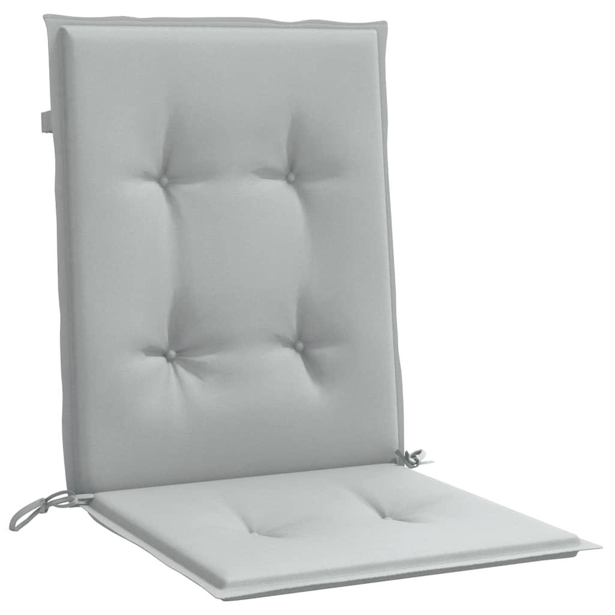 Voir la diapositive 5 : VIDAXL Coussins de chaise a dossier bas lot de 2 gris clair melange