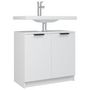 Voir la diapositive 5 : VIDAXL Armoire salle de bain Blanc 64,5x33,5x59 cm Bois d'ingenierie
