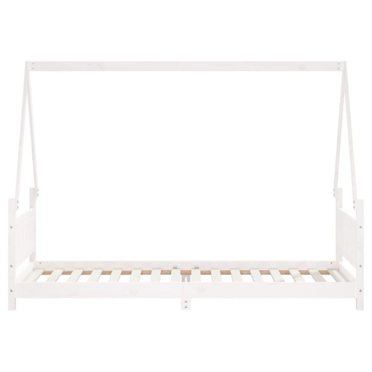 VIDAXL Cadre de lit pour enfants blanc 80x200 cm bois de pin massif