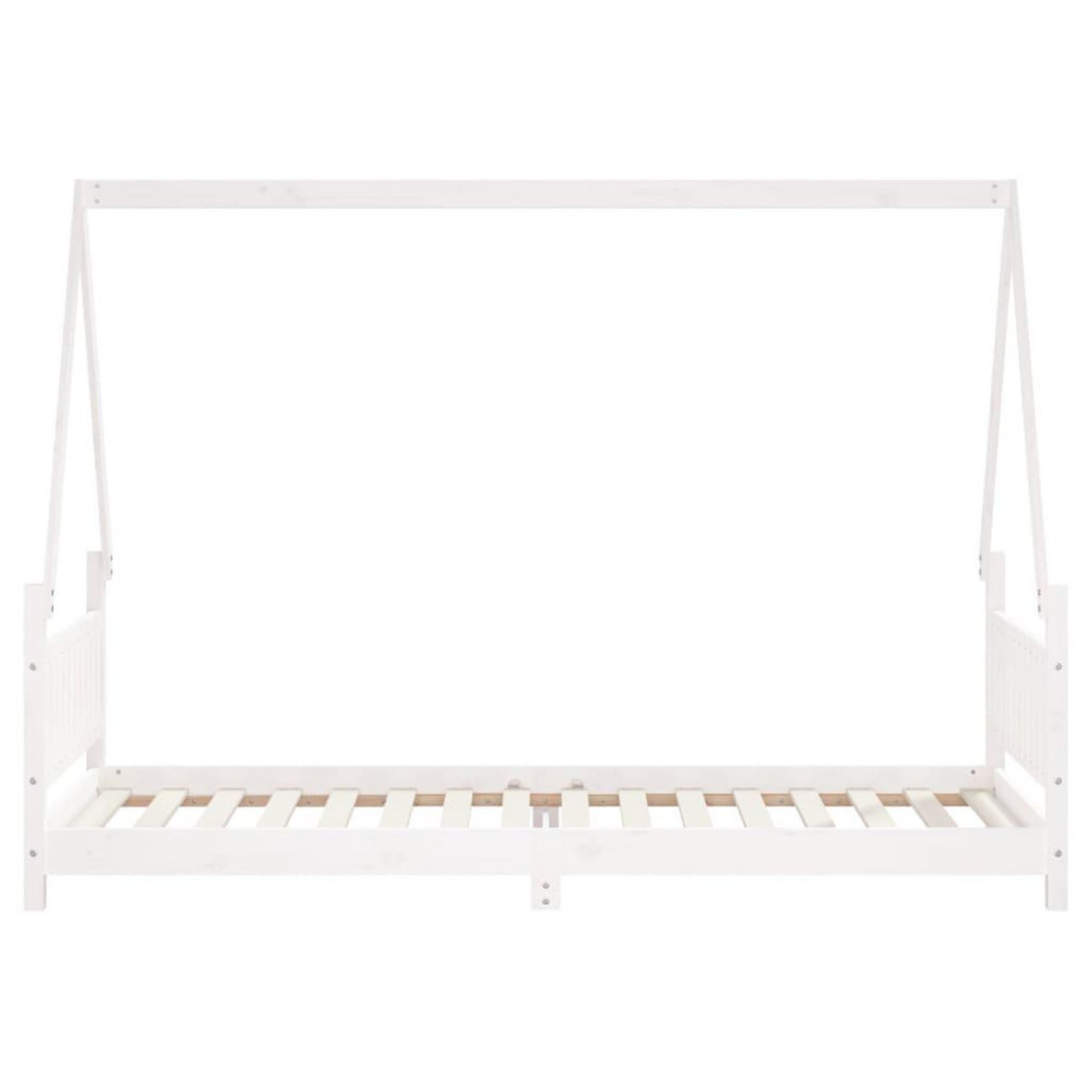 VIDAXL Cadre de lit pour enfants blanc 80x200 cm bois de pin massif
